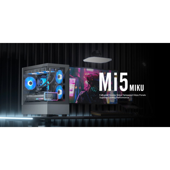 Кутия за компютър 1stPlayer Case mATX - MIKU Mi5 Black
