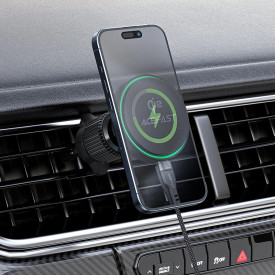 Стойка за телефон за кола Acefast Car phone holder - for Air vent, Magnetic Qi2 Wireless Charging - D33 Qi2 - Black