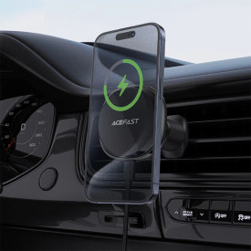 Стойка за телефон за кола Acefast Car phone holder - for Air vent, Wireless Magnetic Wireless Charging - D31 - Black