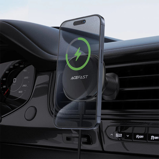 Стойка за телефон за кола Acefast Car phone holder - for Air vent, Wireless Magnetic Wireless Charging - D31 - Black