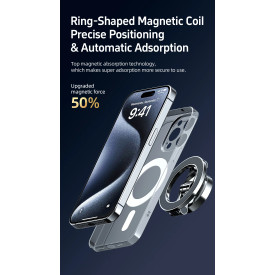 Стойка за телефон за кола Acefast Car phone holder - Metal, Magnetic Ring, 360 deg - D20 - Grey