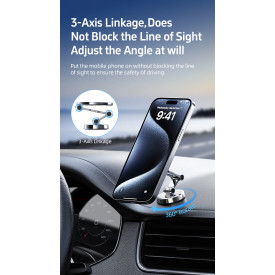 Стойка за телефон за кола Acefast Car phone holder - Metal, Magnetic Ring, 360 deg - D20 - Grey