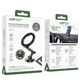 Стойка за телефон за кола Acefast Car phone holder - Metal, Magnetic Ring, 360 deg - D20 - Grey