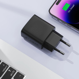 Зарядно Acefast Charger Wall GaN PD25W - A104 - USB-C x 1, Black