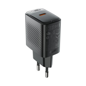 Зарядно Acefast Charger Wall GaN PD25W - A104 - USB-C x 1, Black