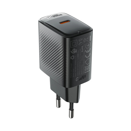 Зарядно Acefast Charger Wall GaN PD25W - A104 - USB-C x 1, Black