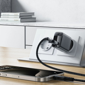 Зарядно Acefast Charger Wall GaN Quick Charge 18W - A90 - USB-A x 1, Black