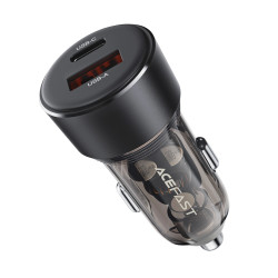 Зарядно за кола Acefast Fast Charger Car PD3.0 60W - B12 - USB-C x 1, USB-A x 1, Black