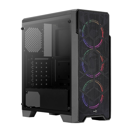 Кутия за компютър AeroCool Case ATX - Ore Saturn - 3 Fans, RGB, Tempered Glass - ACCM-PV21033.11