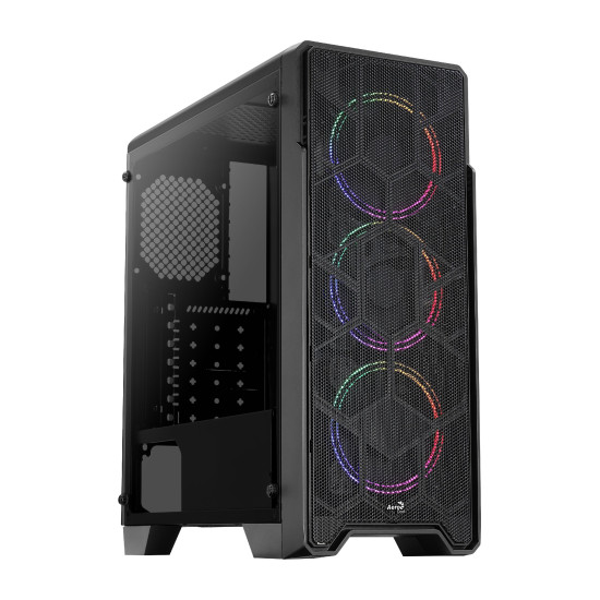 Кутия за компютър AeroCool Case ATX - Ore Saturn - 3 Fans, RGB, Tempered Glass - ACCM-PV21033.11