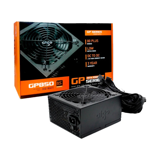 Захранване Aigo GP850, 850W, ATX, 80 Plus Bronze, Active PFC, 120mm