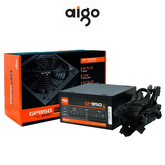 Захранване Aigo GP850, 850W, ATX, 80 Plus Bronze, Active PFC, 120mm