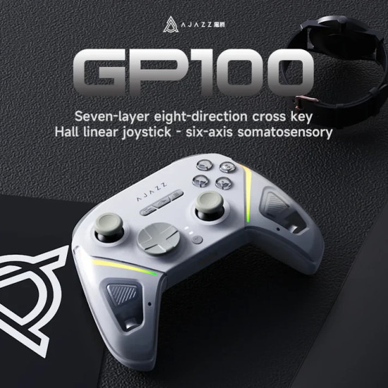 Геймпад Ajazz Gamepad GP100 NS - Wireless, Bluetooth, 1000Hz - White