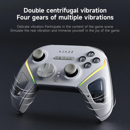 Геймпад Ajazz Gamepad GP100 NS - Wireless, Bluetooth, 1000Hz - White