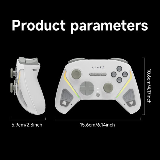 Геймпад Ajazz Gamepad GP100 NS - Wireless, Bluetooth, 1000Hz - White