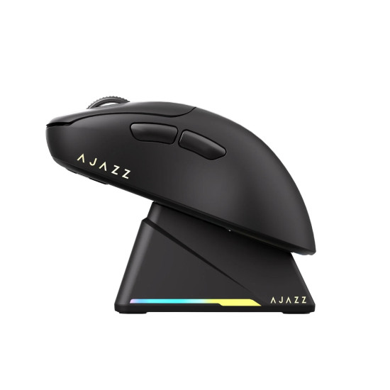 Безжична мишка Ajazz AJ179 PRO - Wireless Gaming Mouse - 8K, Magnetic Charging Dock, Black