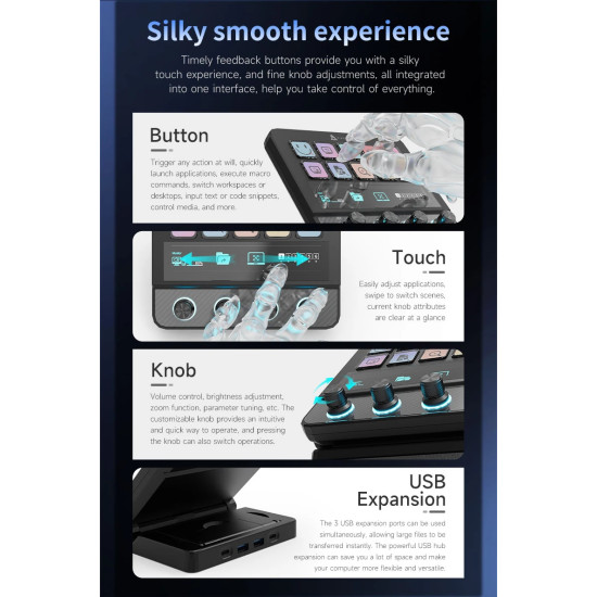 Стрийминг хъб Ajazz Streaming HUB AKP05E PRO Black