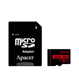 Карта памет Apacer microSDXC 64GB UHS-I V10 A1, Adapter - AP64GMCSX10UB-R
