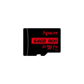 Карта памет Apacer microSDXC 64GB UHS-I V10 A1, Adapter - AP64GMCSX10UB-R