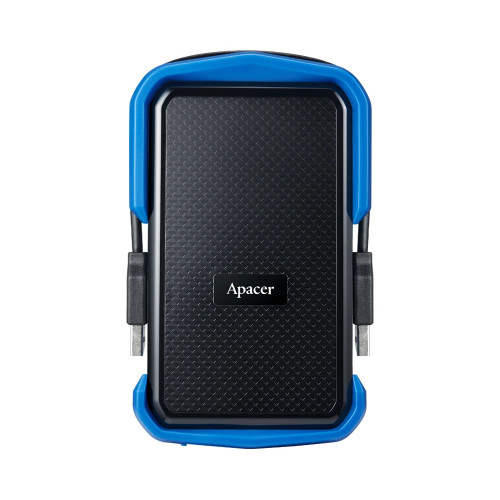 Външен твърд диск Apacer Portable Hard Drive AC631 2TB USB 3.2 Gen 1, Military-Grade, Shockproof, Black
