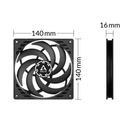 Вентилатор Arctic Fan 140x140x16mm - P14 SLIM PWM PST - 150-1800rpm