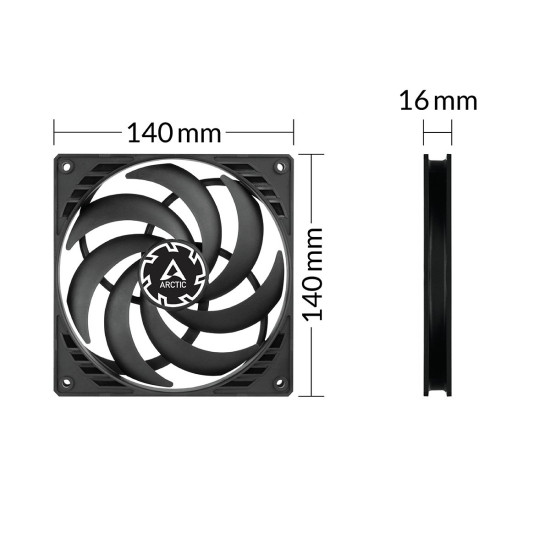 Вентилатор Arctic Fan 140x140x16mm - P14 SLIM PWM PST - 150-1800rpm