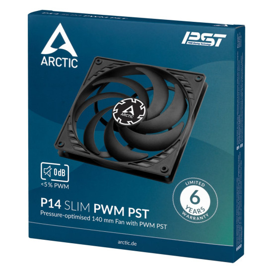 Вентилатор Arctic Fan 140x140x16mm - P14 SLIM PWM PST - 150-1800rpm