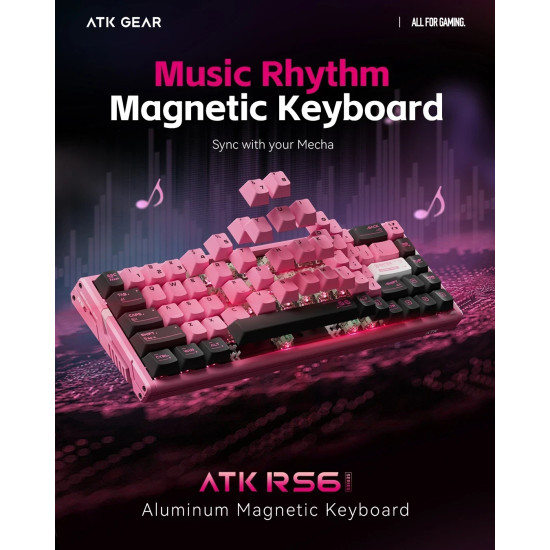 Клавиатура ATK RS6 Ultra - 8K, TTC RGB Magneto [Linear] - Sakura Warrior