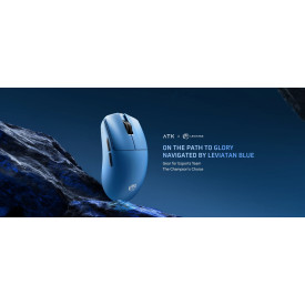 Безжична мишка ATK Wireless Gaming Mouse F1 EXTREME LEVIATAN - 8K, Omron Optical Switches, Blue
