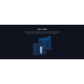 Безжична мишка ATK Wireless Gaming Mouse F1 EXTREME LEVIATAN - 8K, Omron Optical Switches, Blue