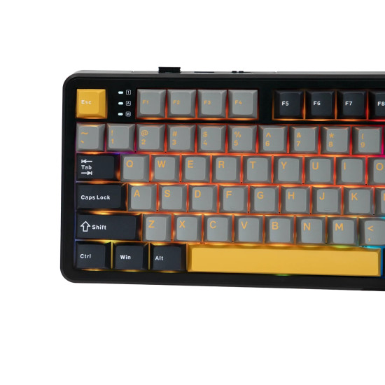 Безжична клавиатура Aula F108 - Volcanic Switch [Linear] (English US), Black, Gray
