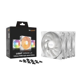 Комплект вентилатори be quiet! Fan Pack 3-in-1 3 x 120mm - LIGHT WINGS LX 120mm PWM high-speed White Triple-Pack