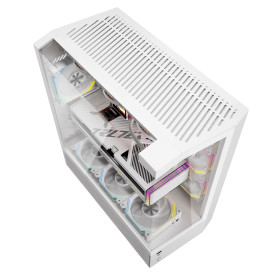 Кутия за компютър Darkflash Case ATX - DY460 White - 4 x 120 mm A-RGB fans included, USB-C