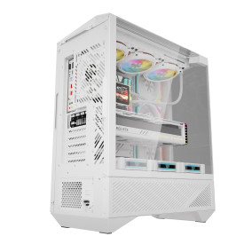 Кутия за компютър Darkflash Case ATX - DY460 White - 4 x 120 mm A-RGB fans included, USB-C
