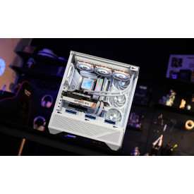 Кутия за компютър Darkflash Case ATX - DY460 White - 4 x 120 mm A-RGB fans included, USB-C