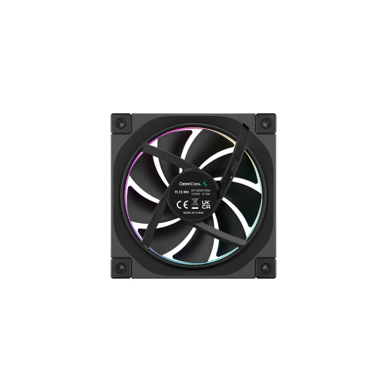Комплект вентилатори DeepCool Fan Pack 3-in-1 3x120mm - FL12 Black, Addressable RGB