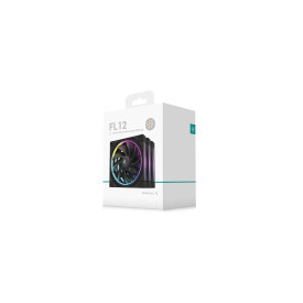 Комплект вентилатори DeepCool Fan Pack 3-in-1 3x120mm - FL12 Black, Addressable RGB
