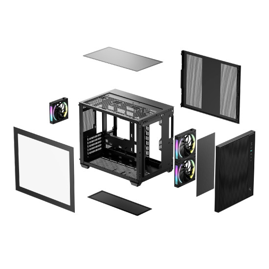 Кутия за компютър DeepCool Case mATX - CG330 MESH 3F