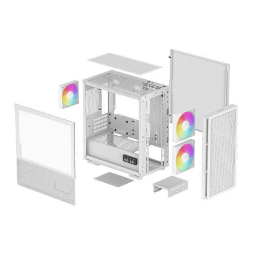 Кутия за компютър DeepCool Case mATX - CH360 DIGITAL WH