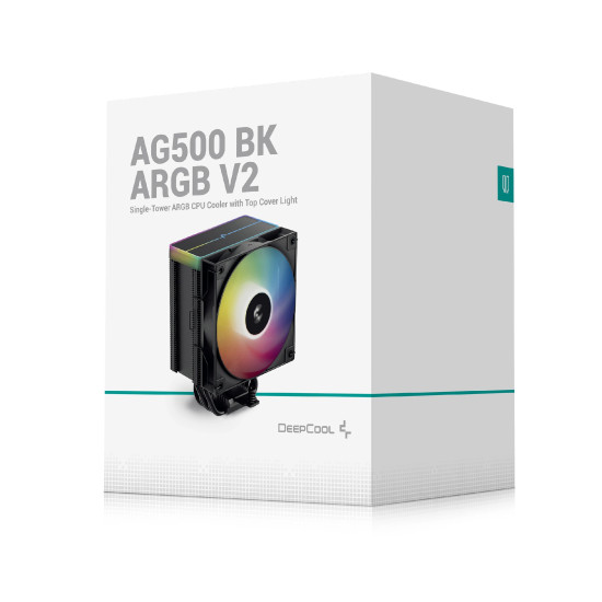 Охладител за процесор DeepCool CPU Cooler AG500 BK - Addressable RGB V2 - LGA1851/AM5