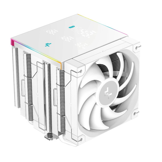 Охладител за процесор DeepCool CPU Cooler AK620 DIGITAL PRO WH - Dual-Tower - LGA1851/AM5