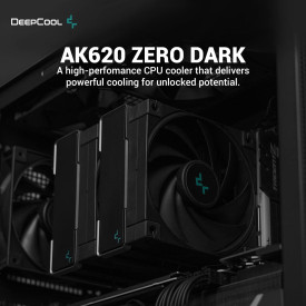 Охладител за процесор DeepCool CPU Cooler AK620 Zero Dark - Dual-Tower - LGA1700/AM5