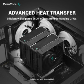 Охладител за процесор DeepCool CPU Cooler AK620 Zero Dark - Dual-Tower - LGA1700/AM5
