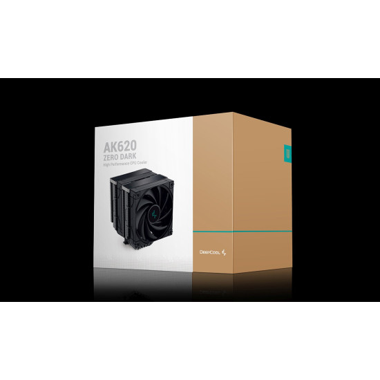 Охладител за процесор DeepCool CPU Cooler AK620 Zero Dark - Dual-Tower - LGA1700/AM5