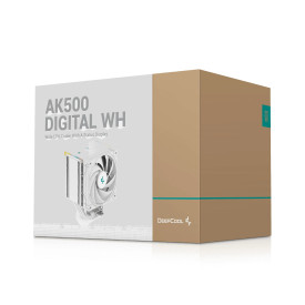 Охладител за процесор DeepCool CPU Cooler - AK500 Digital White - LGA1700/AM5