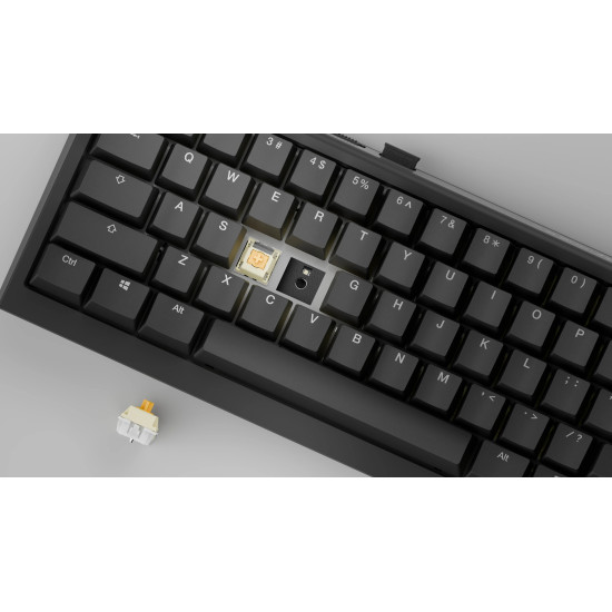 Безжична клавиатура Ducky Professional Gaming Mechanical Keyboard One X Mini Wireless Black - Ducky AI Switches [Linear], Bluetooth