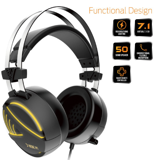 Слушалки Gamdias Gaming Heaphones - HEBE M1 RGB Virtual 7.1 / Vibration