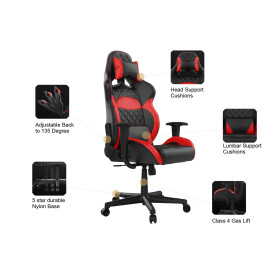 Геймърски стол Gamdias Gaming Chair - ZELUS E1 L Red
