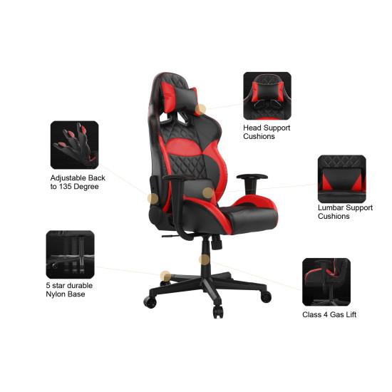Геймърски стол Gamdias Gaming Chair - ZELUS E1 L Red