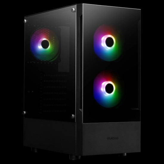 Кутия за компютър Gamdias Case ATX - TALOS E3 - aRGB, Tempered Glass